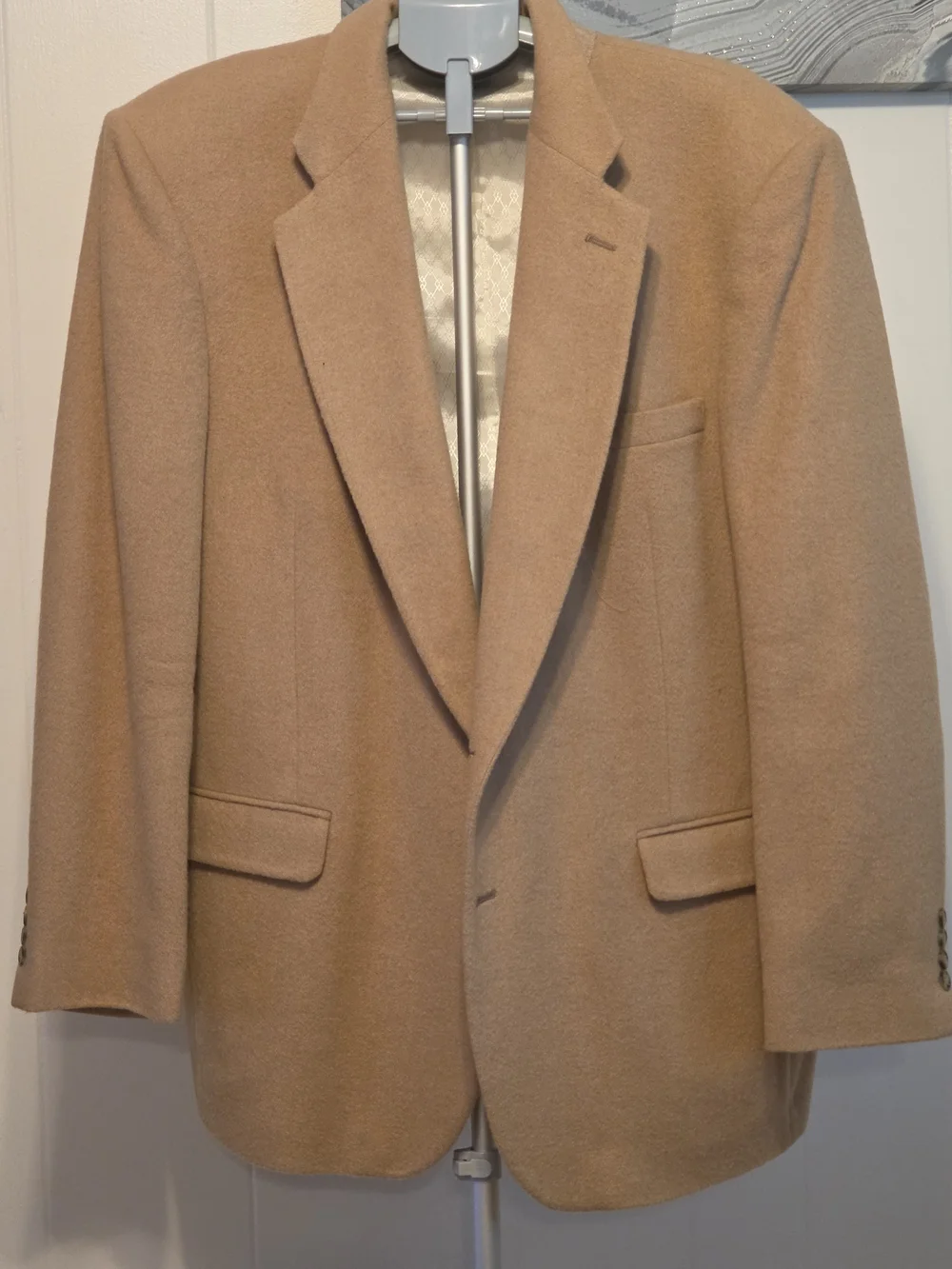 Classic Stanley Blacker Men's Camel Hair Blazer - Classic Sport Coat Size 46L